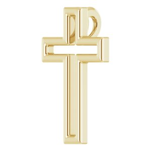 14K Yellow Gold Open Cross Pendant
