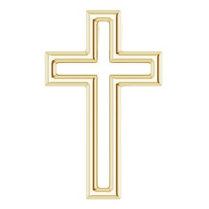 14K Yellow Gold Open Cross Pendant