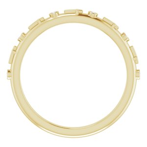14K Yellow Gold .03 CTW Natural Diamond Cross Ring