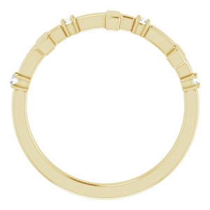 14K Yellow Gold .05 CTW Natural Diamond Cross Ring