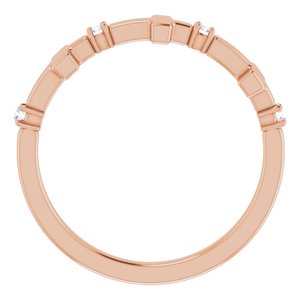 14K Rose Gold .06 CTW Natural Diamond Cross Ring