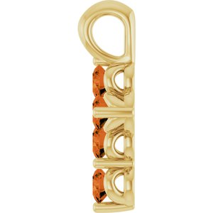 14K Yellow Gold Natural Citrine Cross Pendant