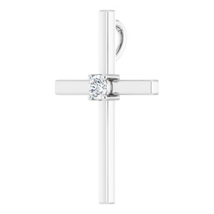 Platinum .15 CT Natural Diamond Pendant
