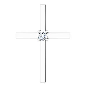 Platinum .15 CT Natural Diamond Pendant