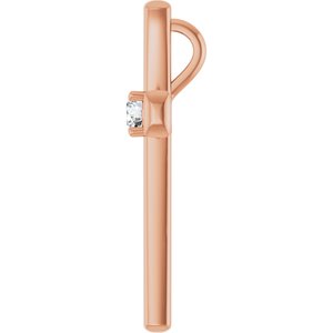 14K Rose Gold 1/5 CTW Natural Diamond Cross Pendant