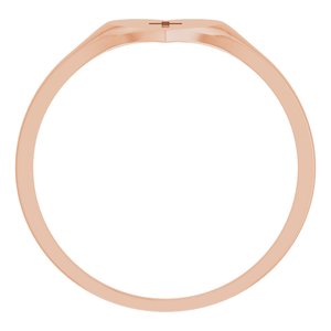 14K Rose Gold Youth Heart & Cross Ring