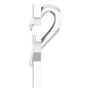 14K White Gold Youth Cross with Heart Pendant