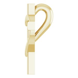 14K Yellow Gold Youth Cross with Heart Pendant
