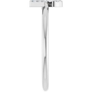 Platinum .06 CTW Natural Diamond Initial G Ring