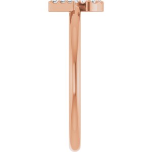 14K Rose Gold .06 CTW Natural Diamond Initial G Ring