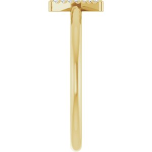 14K Yellow Gold .05 CTW Natural Diamond Initial K Ring