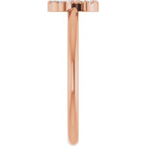 14K Rose Gold .05 CTW Natural Diamond Initial S Ring