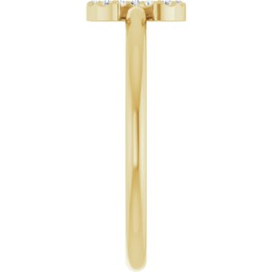 14K Yellow Gold .05 CTW Natural Diamond Initial C Ring