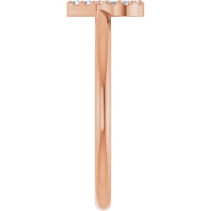 14K Rose Gold .05 CTW Natural Diamond Initial P Ring