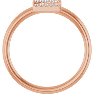 14K Rose Gold .06 CTW Natural Diamond Initial Z Ring
