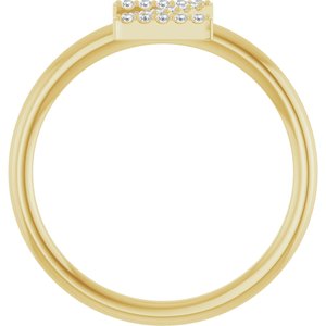 14K Yellow Gold .06 CTW Natural Diamond Initial Z Ring