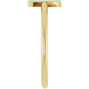 14K Yellow Gold .06 CTW Natural Diamond Initial Z Ring
