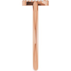14K Rose Gold .06 CTW Natural Diamond Initial Z Ring