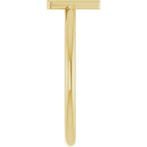 14K Yellow Gold Initial A Ring
