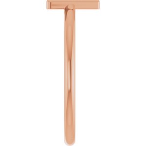 14K Rose Gold Initial A Ring