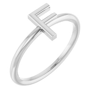 Platinum Initial F Ring