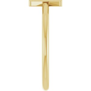 14K Yellow Gold Initial K Ring