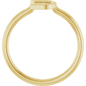 14K Yellow Gold Initial D Ring