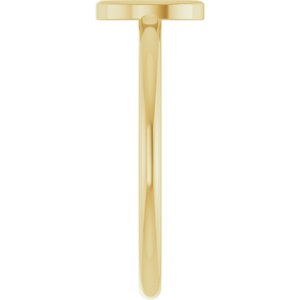 14K Yellow Gold Initial D Ring