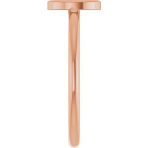 14K Rose Gold Initial D Ring