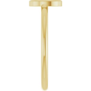 14K Yellow Gold Initial O Ring