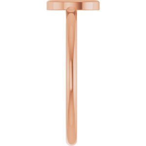 14K Rose Gold Initial O Ring
