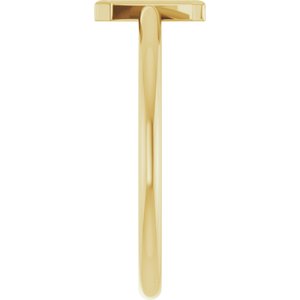 14K Yellow Gold Initial Z Ring