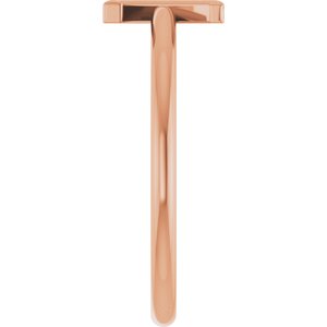 14K Rose Gold Initial Z Ring