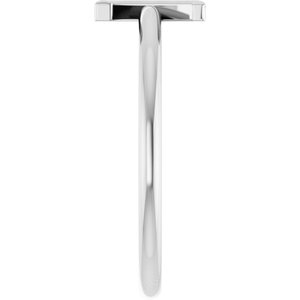 14K White Gold Initial Z Ring