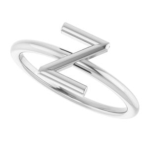 Sterling Silver Initial Z Ring