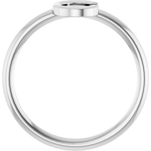 Sterling Silver Initial C Ring