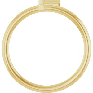 14K Yellow Gold Initial F Ring