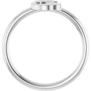 Sterling Silver Initial G Ring
