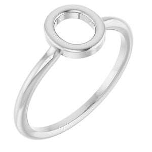 Sterling Silver Initial O Ring