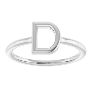 Sterling Silver Initial D Ring