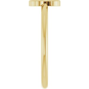 14K Yellow Gold Initial S Ring