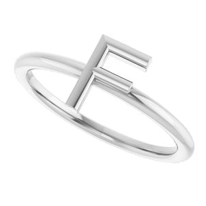 Platinum Initial F Ring