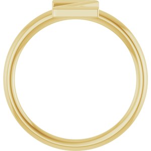 14K Yellow Gold Initial Z Ring