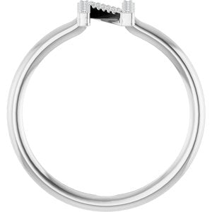 Platinum .06 CTW Natural Diamond Initial N Ring