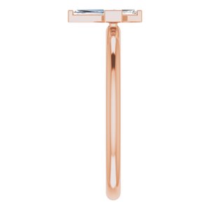 14K Rose Gold 1/10 CTW Natural Diamond Stackable Cross Ring