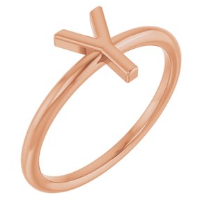 14K Rose Gold Initial Y Ring