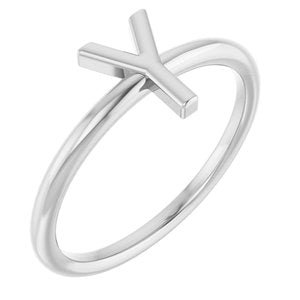 Sterling Silver Initial Y Ring