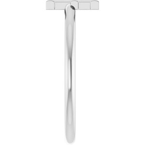14K White Gold Initial E Ring