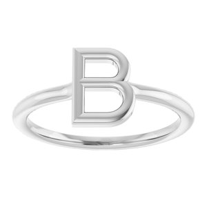 Platinum Initial B Ring