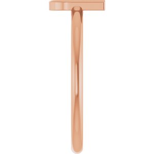 14K Rose Gold Initial U Ring